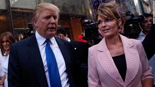 Donald J. Trump and former Governor of Alaska Sarah Palin